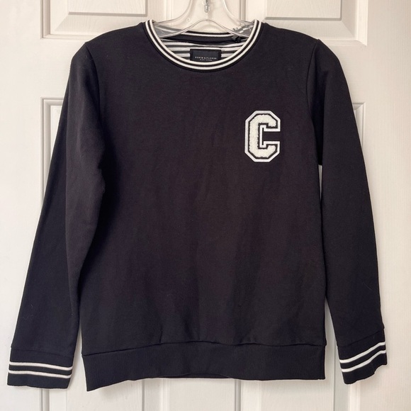 NWT Denim & Flower Unisex Varsity Fleece Sweatshirt 11/12 - Picture 2 of 10